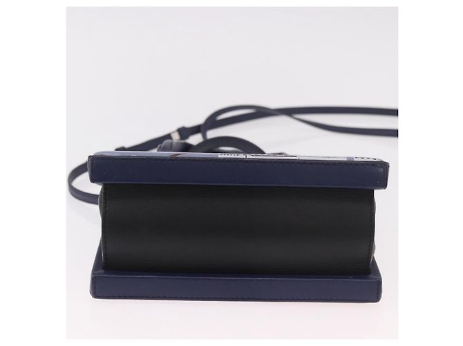 LOEWE Bolso de mano de piel 2way Navy Silver - vista 5