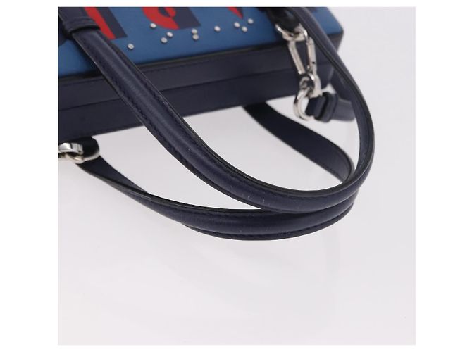 LOEWE Bolso de mano de piel 2way Navy Silver - vista 7