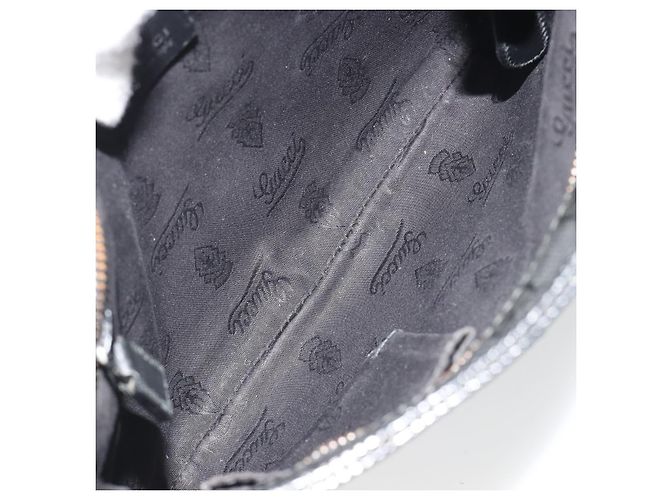 GUCCI GG Implementation Shoulder Bag PVC Black Silver 201538 - vista 10