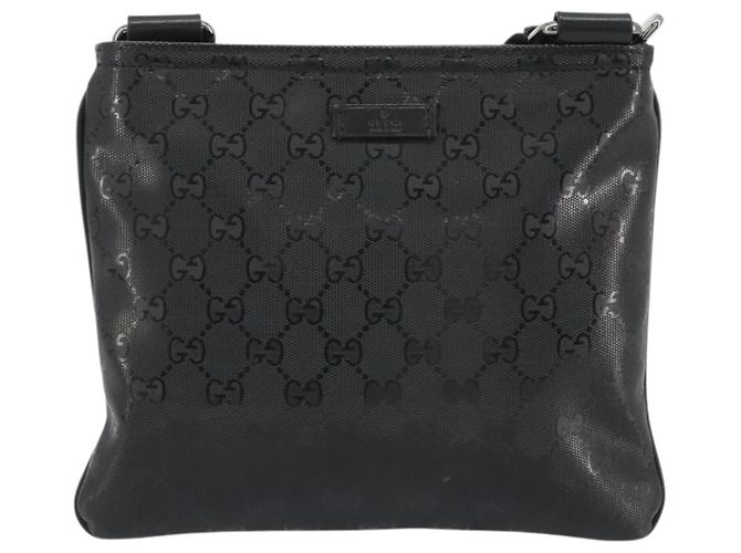GUCCI GG Implementation Shoulder Bag PVC Black Silver 201538 - vista 13
