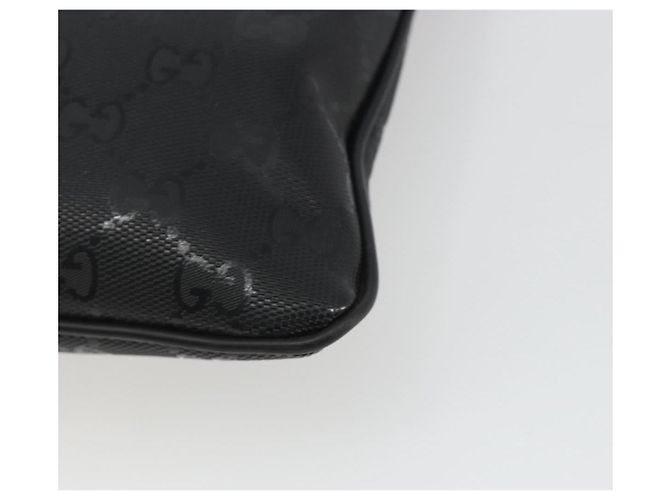 GUCCI GG Implementation Shoulder Bag PVC Black Silver 201538 - vista 16