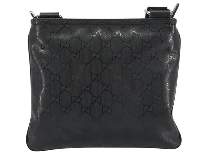 GUCCI GG Implementation Shoulder Bag PVC Black Silver 201538 - vista 2