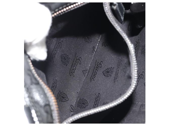 GUCCI GG Implementation Shoulder Bag PVC Black Silver 201538 - vista 23