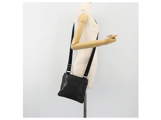 GUCCI GG Implementation Shoulder Bag PVC Black Silver 201538 - vista 24