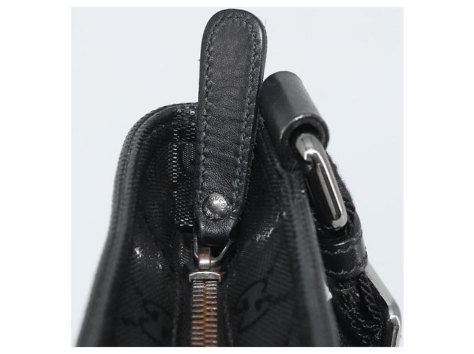 GUCCI GG Implementation Shoulder Bag PVC Black Silver 201538 - vista 9