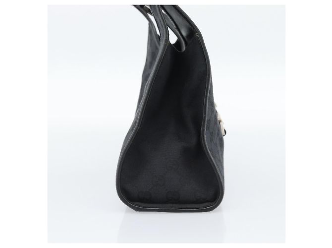GUCCI GG Canvas Jackie Hand Bag Black Silver 002 1067 - vista 3