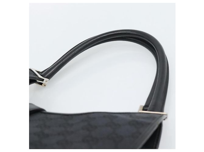 GUCCI GG Canvas Jackie Hand Bag Black Silver 002 1067 - vista 8