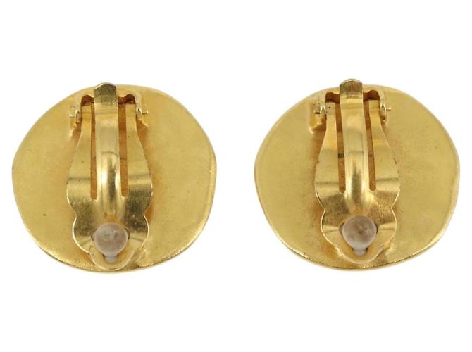 CHANEL Earring Metal Gold Tone CC - vista 3