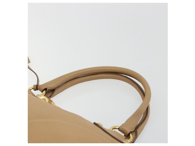 PRADA Hand Bag Leather Brown Gold - vista 14