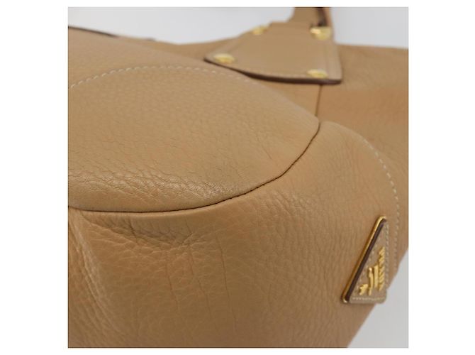 PRADA Hand Bag Leather Brown Gold - vista 17
