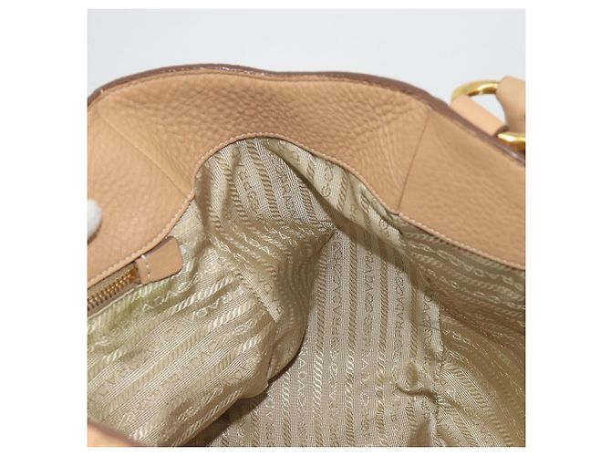 PRADA Hand Bag Leather Brown Gold - vista 22
