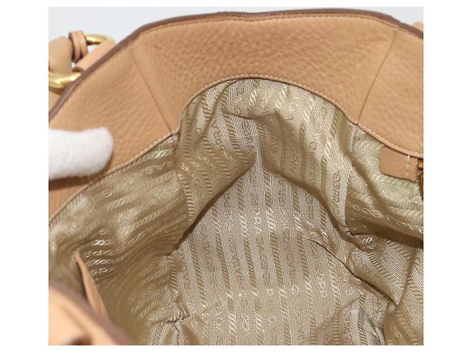 PRADA Hand Bag Leather Brown Gold - vista 23