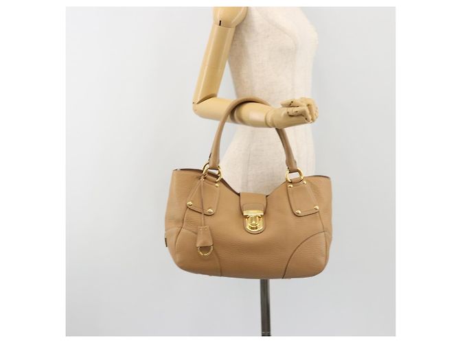 PRADA Hand Bag Leather Brown Gold - vista 27