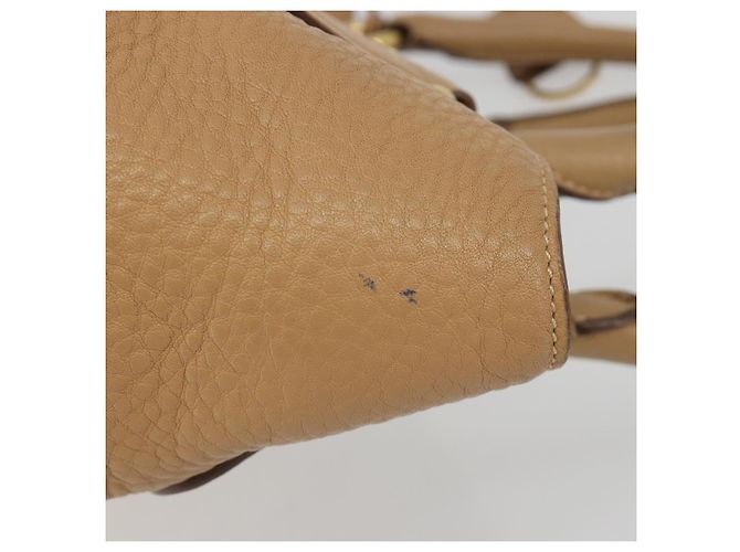 PRADA Hand Bag Leather Brown Gold - vista 4