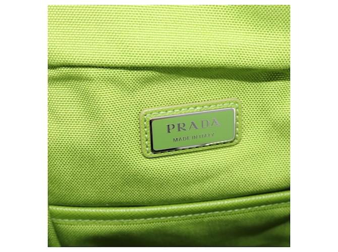 PRADA Shoulder Bag Canvas Green Silver - vista 20