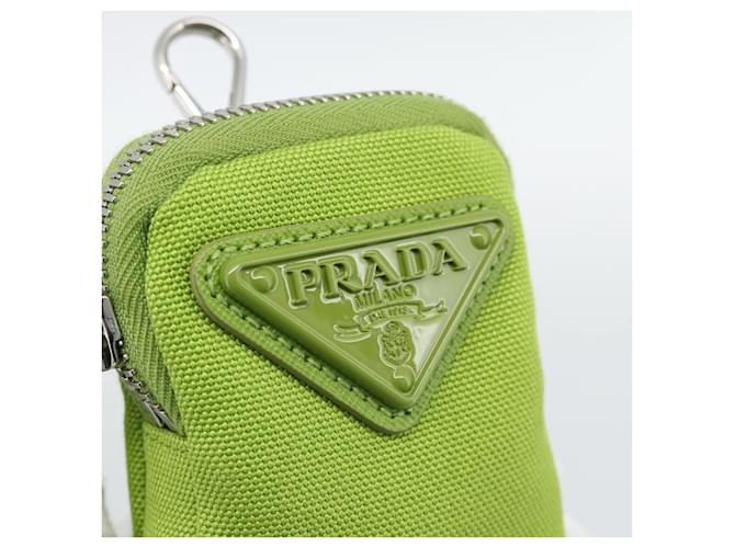 PRADA Shoulder Bag Canvas Green Silver - vista 27