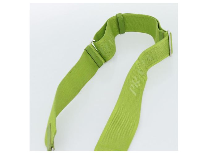 PRADA Shoulder Bag Canvas Green Silver - vista 8