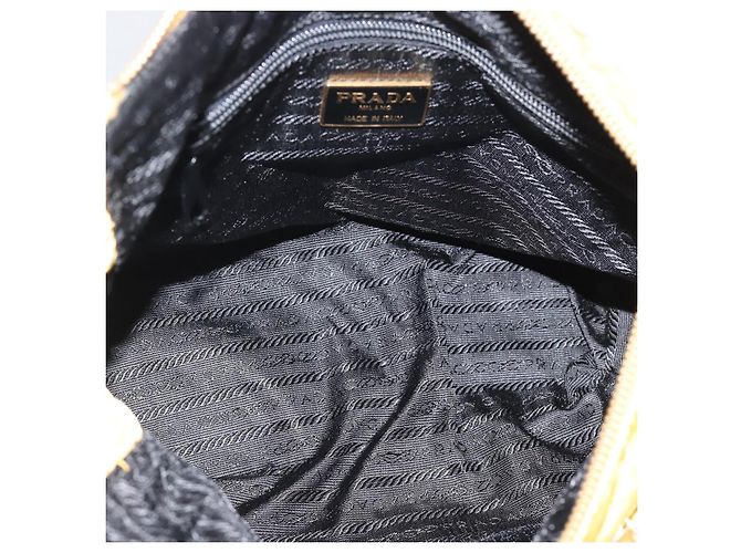 PRADA Chain Shoulder Bag Nylon Yellow Gold - vista 10