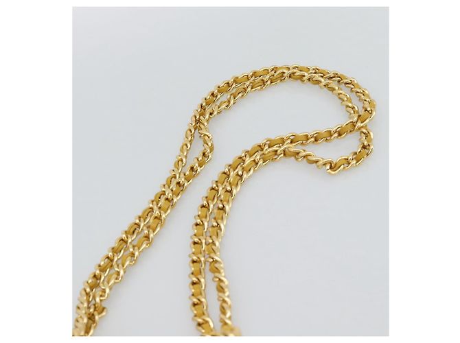 PRADA Chain Shoulder Bag Nylon Yellow Gold - vista 14