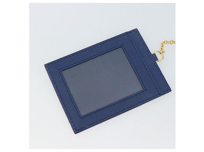 PRADA Long Wallet Safiano Leather Blue Gold - vista 12