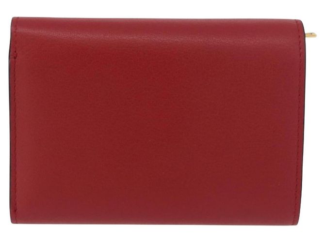 LOEWE Studio Ghibli No-Face Compact Wallet Leather Red Gold - vista 2