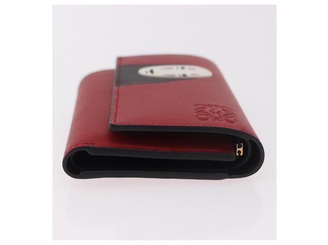 LOEWE Studio Ghibli No-Face Compact Wallet Leather Red Gold - vista 3