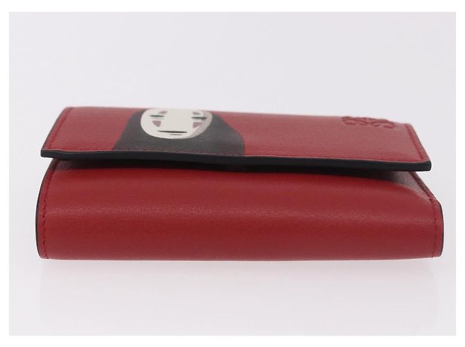 LOEWE Studio Ghibli No-Face Compact Wallet Leather Red Gold - vista 6