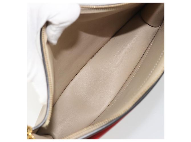 Céline CELINE Chain Shoulder Bag Leather Beige Gold - vista 11