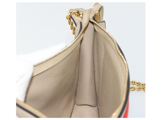 Céline CELINE Chain Shoulder Bag Leather Beige Gold - vista 18