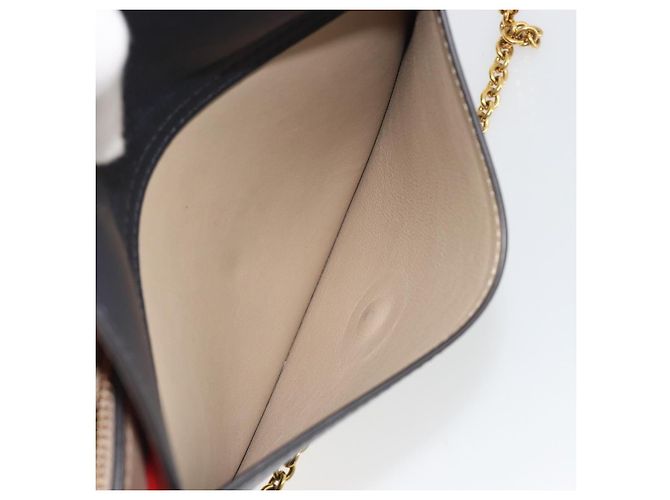 Céline CELINE Chain Shoulder Bag Leather Beige Gold - vista 20