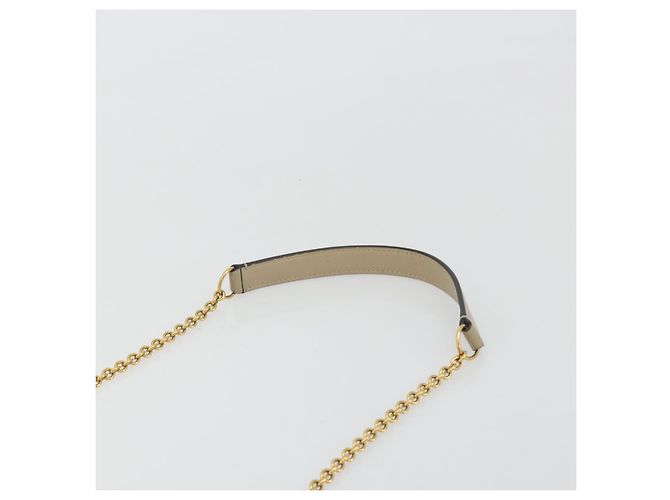 Céline CELINE Chain Shoulder Bag Leather Beige Gold - vista 8