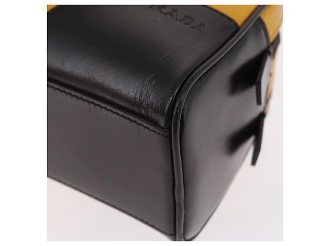 PRADA Hand Bag Leather Yellow Silver - vue 13