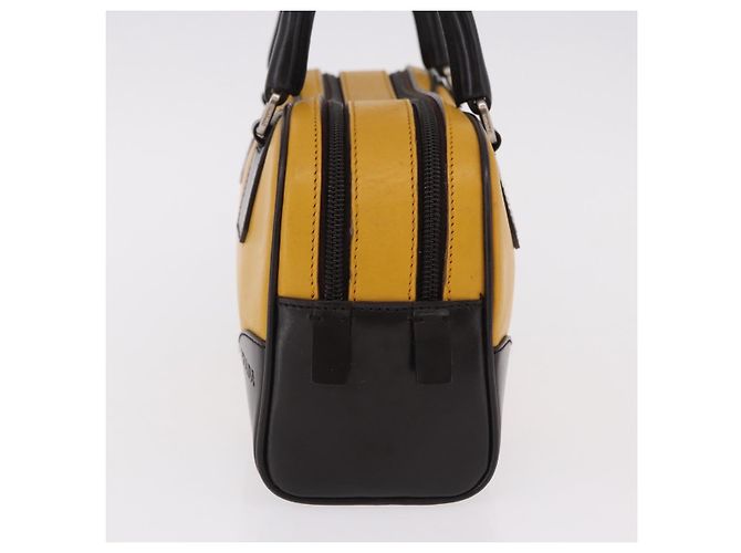 PRADA Hand Bag Leather Yellow Silver - vue 4