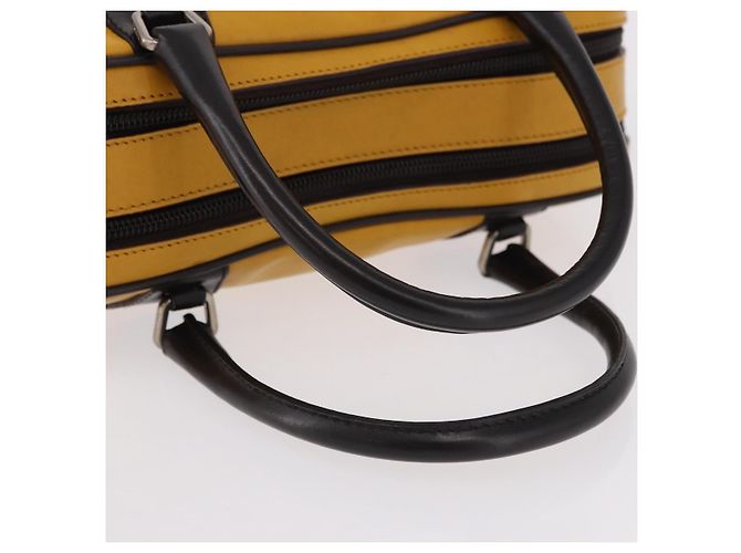 PRADA Hand Bag Leather Yellow Silver - vue 7