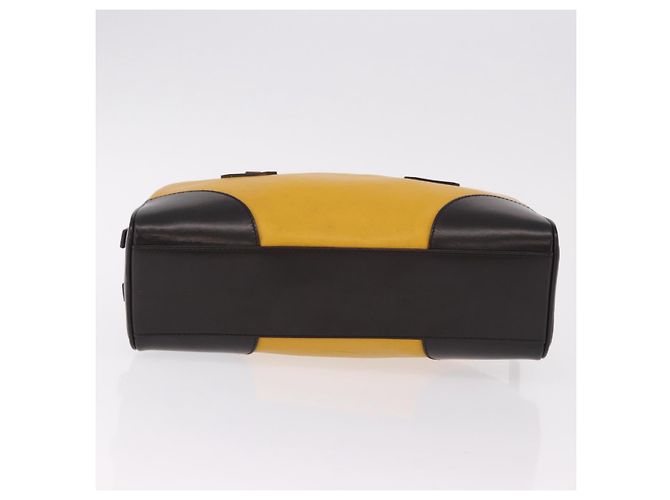 PRADA Hand Bag Leather Yellow Silver - vue 9