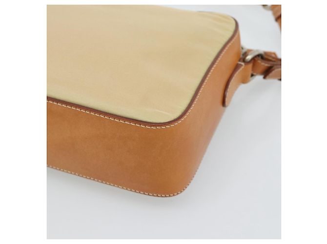 PRADA Shoulder Bag Nylon Beige Silver - vista 12