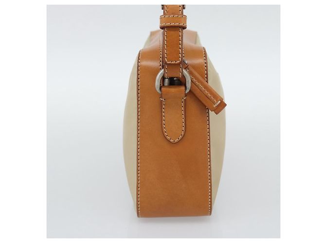 PRADA Shoulder Bag Nylon Beige Silver - vista 4