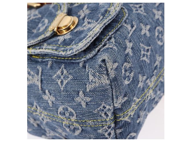 LOUIS VUITTON Monogram Denim Sac A Dos PM Backpack Blue LV - vista 13