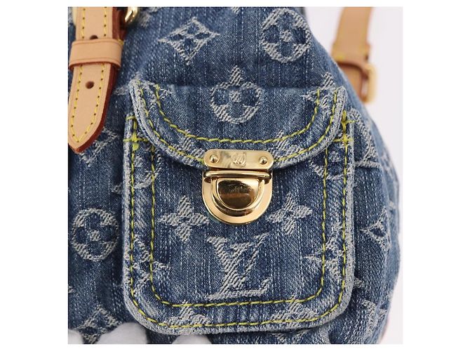LOUIS VUITTON Monogram Denim Sac A Dos PM Backpack Blue LV - vista 17