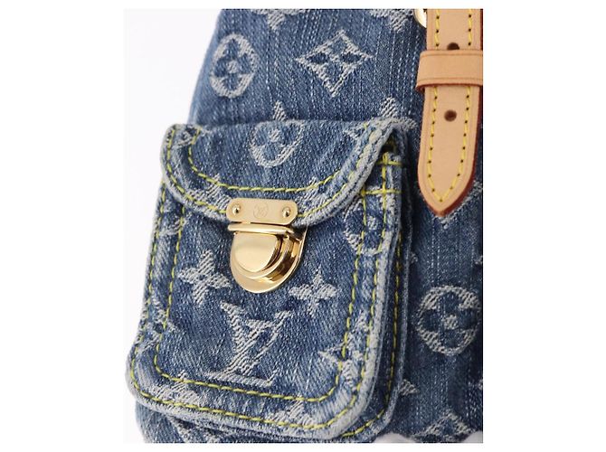 LOUIS VUITTON Monogram Denim Sac A Dos PM Backpack Blue LV - vista 18