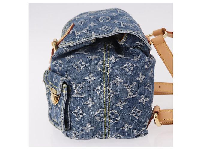 LOUIS VUITTON Monogram Denim Sac A Dos PM Backpack Blue LV - vista 4