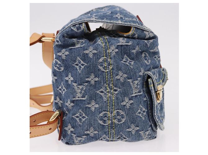 LOUIS VUITTON Monogram Denim Sac A Dos PM Backpack Blue LV - vista 5