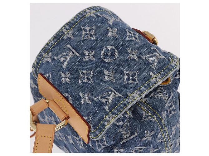 LOUIS VUITTON Monogram Denim Sac A Dos PM Backpack Blue LV - vista 6