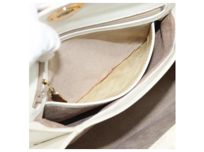 GUCCI Hand Bag Leather White Gold 000 406 0025 - vista 20