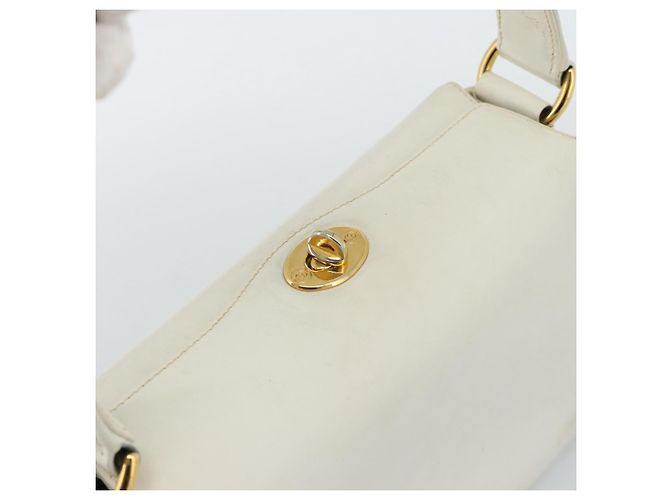 GUCCI Hand Bag Leather White Gold 000 406 0025 - vista 6