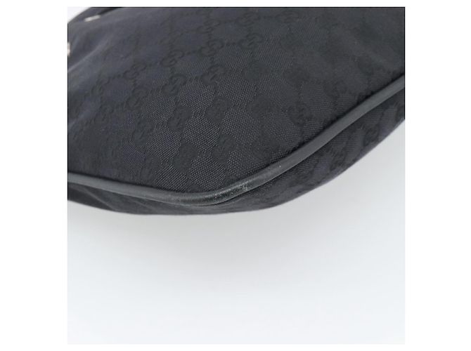 GUCCI GG Canvas Bamboo Hand Bag Black Silver 001 4033 - vista 13