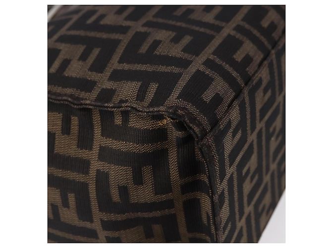 FENDI Zucca Canvas Tote Bag Brown Black - vista 10