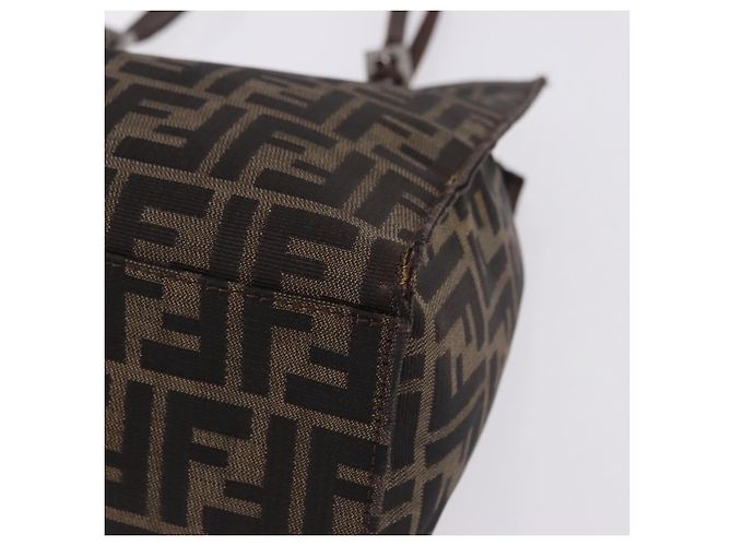 FENDI Zucca Canvas Tote Bag Brown Black - vista 11