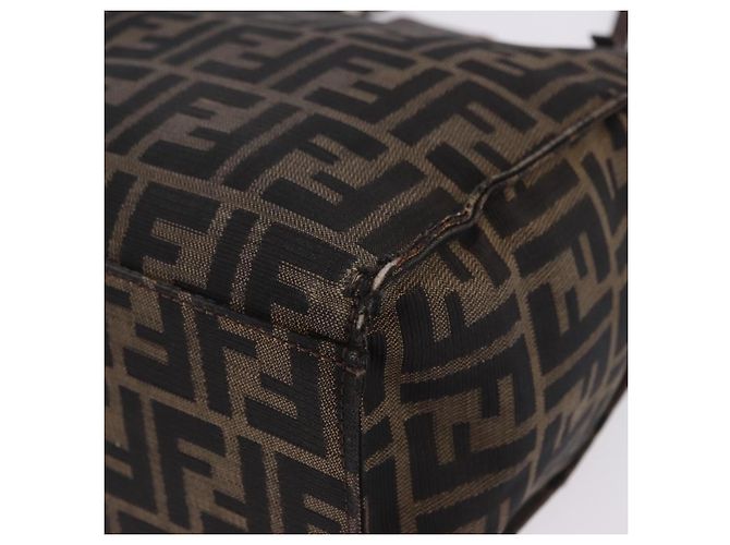 FENDI Zucca Canvas Tote Bag Brown Black - vista 13