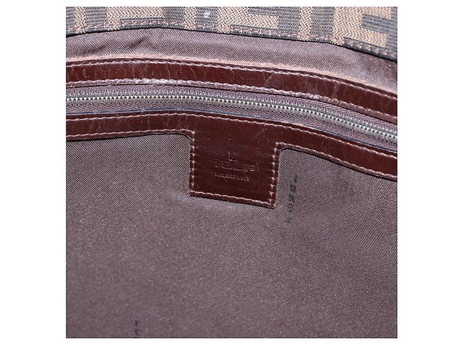 FENDI Zucca Canvas Tote Bag Brown Black - vista 16